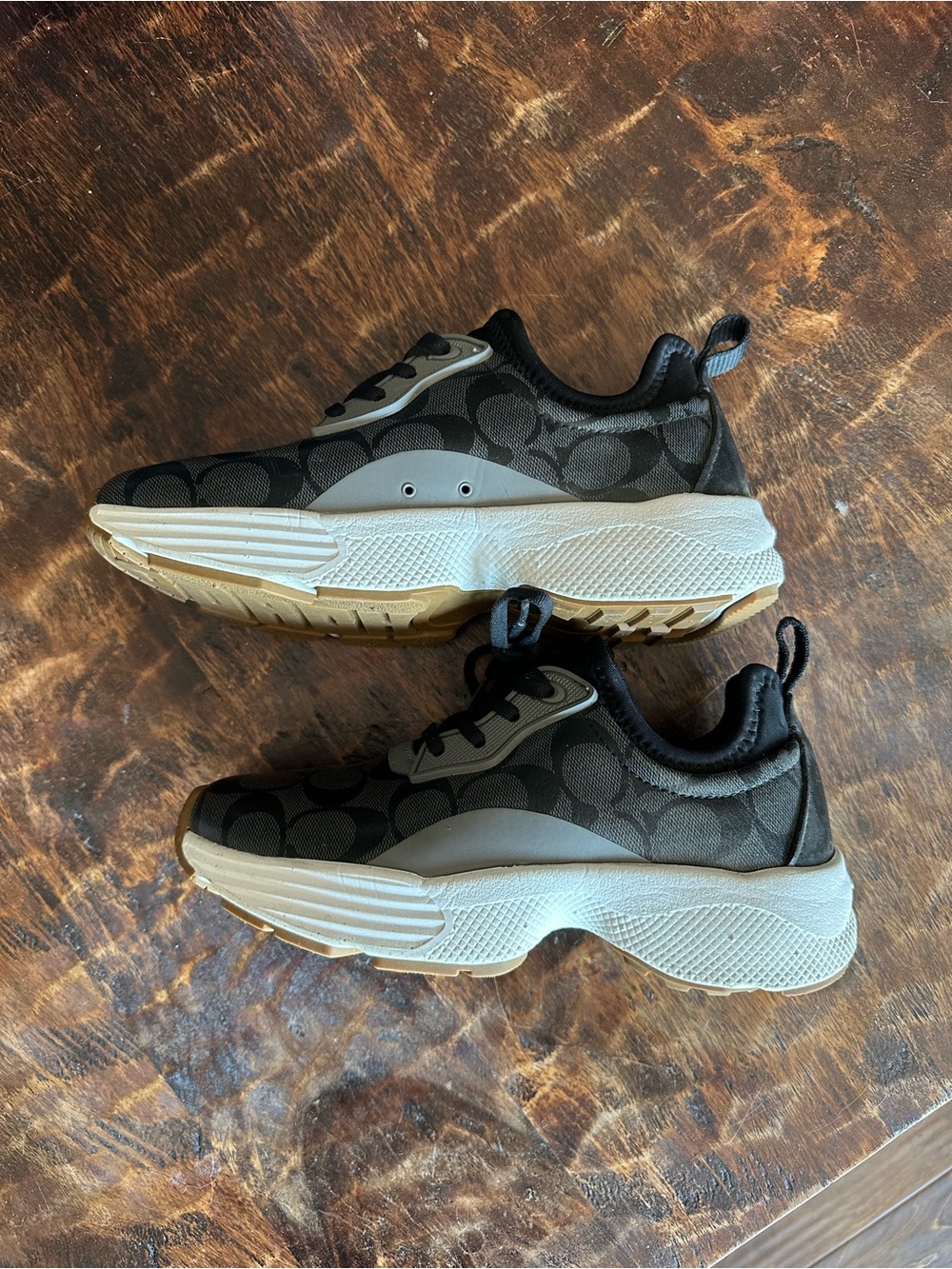 Coach Women’s Black Logo Lace-Up Sneakers